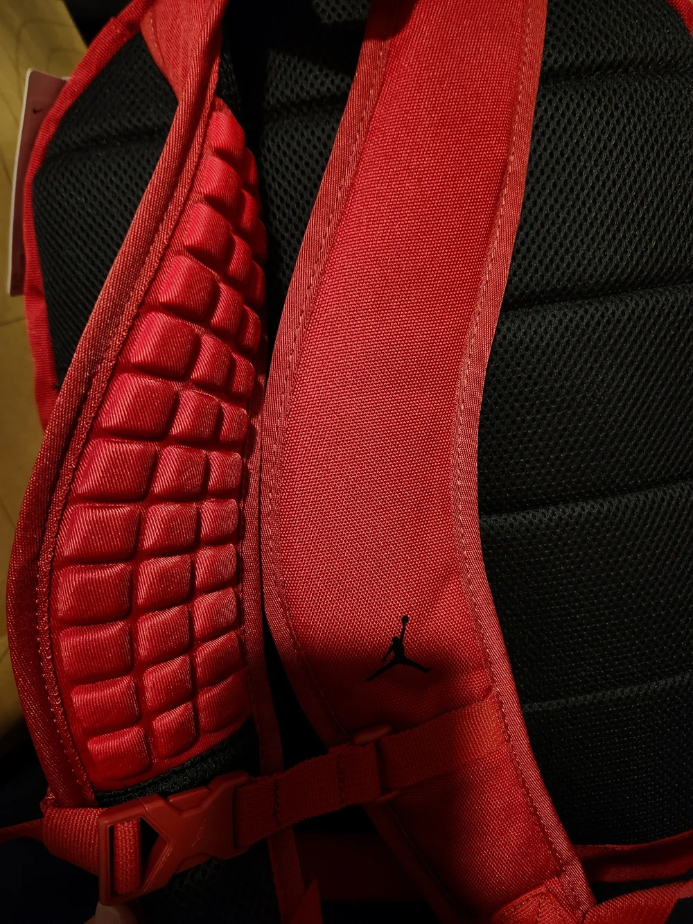 Jordan Red Men's Backpack with Black Jumpman Accent
